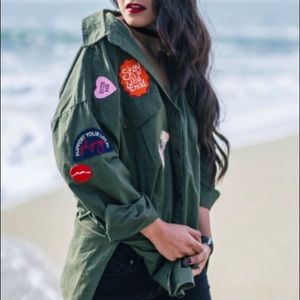 Oversized Kendall and Kylie military shirt